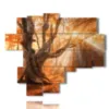 tableaux d arbres dans un coucher de soleil exceptionnel - version: 13 pannelli 180x151cm