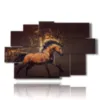 quadro fantastico con dipinto un cavallo dalla chioma focosa - version: 9 pannelli 171x108cm