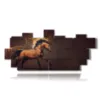 fantastic painting with a fiery hair horse - version: 15 pannelli 250x112cm