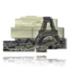 quadri tour eiffel in bianco e nero - version: 9 pannelli 173x103cm
