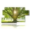paintings with tree with the sun between the branches - version: 7 pannelli 157x90cm