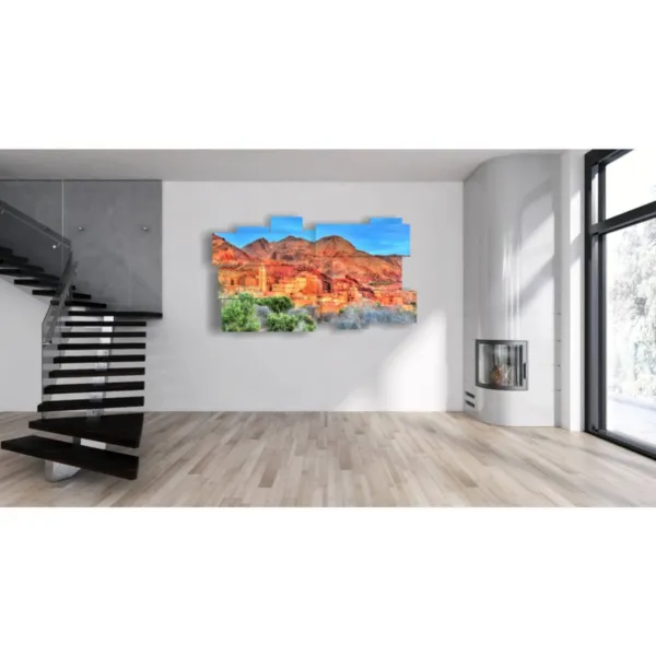 art mural avec une photo du Maroc