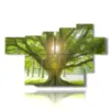 paintings with tree with the sun between the branches - version: 7 pannelli 173x108cm