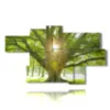 paintings with tree with the sun between the branches - version: 7 pannelli 180x106cm