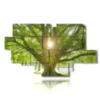 paintings with tree with the sun between the branches - version: 12 pannelli 206x119cm