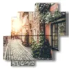 foto parigi quadro tra le vie - version: 4 pannelli 77x78cm
