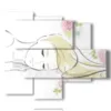 tableau femmes au jardin zen - version: 5 pannelli 104x90cm
