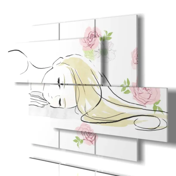 Prints of women in the garden