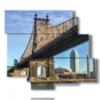 quadri su new york vista dal ponte di brooklyn - version: 6 pannelli 113x99cm