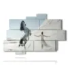 quadro famoso con cavalli domati da donna - version: 10 pannelli 173x114cm