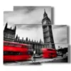 tableau avec photo london bus rouge - version: 5 pannelli 102x93cm