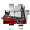 caja con foto london bus rojo - version: 13 pannelli 177x149cm