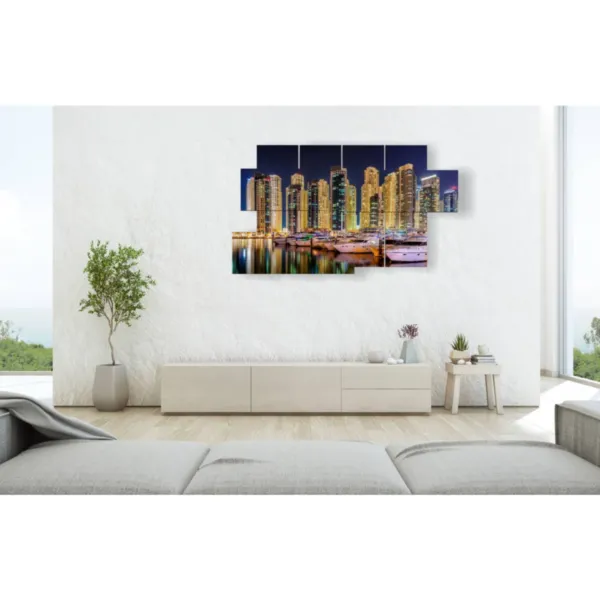 quadro digitale Dubai notturna