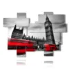 tableau avec photo london bus rouge - version: 16 pannelli 207x149cm