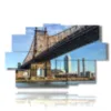 tableaux sur new york vus du pont de brooklyn - version: 9 pannelli 171x108cm