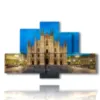 paintings with milan cathedral at night - version: 6 pannelli 135x85cm