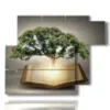 tableaux d arbres abstraits dans un livre de contes - version: 6 pannelli 122x96cm