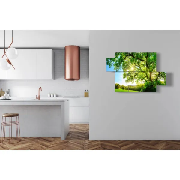 arredamento con quadri di alberi