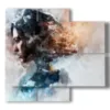 paintings of mysterious beautiful women - version: 4 pannelli 91x85cm