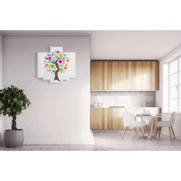 quadri astratti con alberi stilizzati