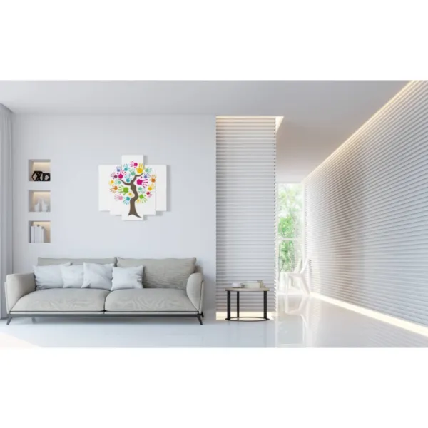 Decoración de pared con árboles abstractos