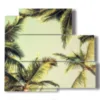 paintings with trees in relief with coconut palms in the luminous sky - version: 5 pannelli 102x93cm