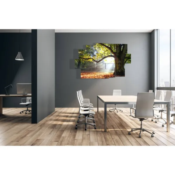 Colorful tree murals