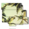 paintings with trees in relief with coconut palms in the luminous sky - version: 6 pannelli 113x99cm