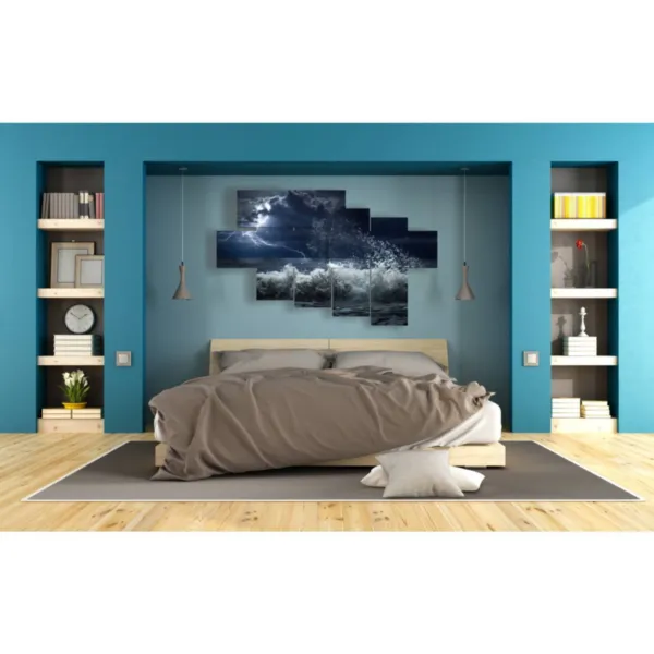 arte murale mare tempestoso