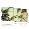 paintings with trees in relief with coconut palms in the luminous sky - version: 10 pannelli 183x100cm