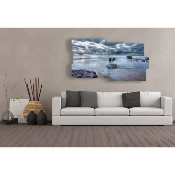 art mural mer en tempête