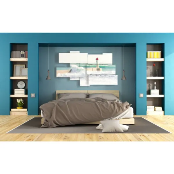 Der Wandbild der Leuchtturm