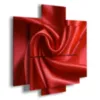 red silk bedroom wall art
