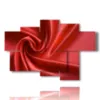 quadri astratti rossi seta - version: 6 pannelli 136x91cm