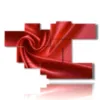 red silk bedroom picture - version: 7 pannelli 171x108cm