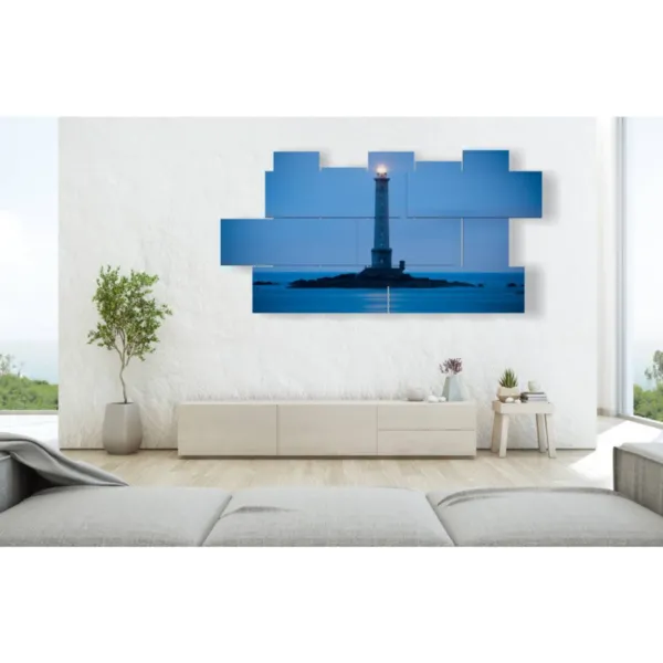 cuadro de torre y faro modernos