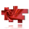 red silk bedroom picture - version: 7 pannelli 175x113cm