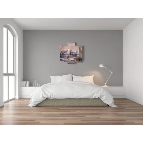 decorazioni quadro faro in tempesta