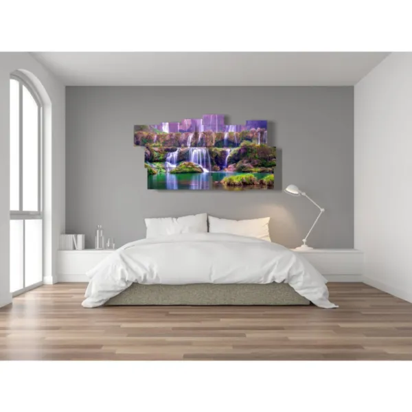 Watercolor paintings of waterfalls