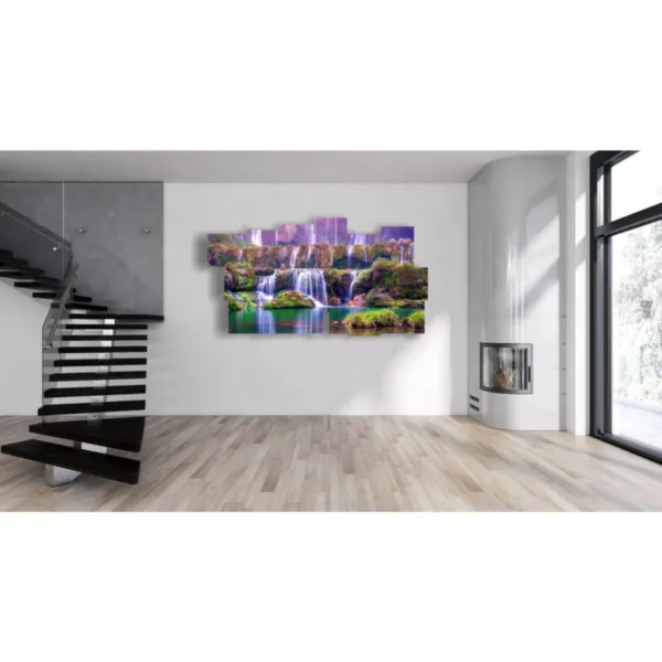 peintures de cascades au cadre