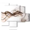 design framework with smoke image on white background - version: 5 pannelli 104x90cm