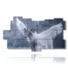 tableaux avec des chevaux celebres dans les ailes d un ange blanc - version: 11 pannelli 198x112cm