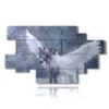 cuadros con caballos famosos con alas de angel blanco - version: 12 pannelli 206x119cm
