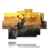 mountain animal paintings in the magic of sunset - version: 9 pannelli 164x114cm