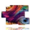 quadro moderno strisce di colore - version: 6 pannelli 129x94cm