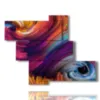 modern color strip painting - version: 5 pannelli 135x104cm