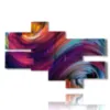 moderne bild farbstreifen - version: 7 pannelli 171x115cm