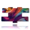 modern color strip painting - version: 7 pannelli 176x102cm