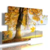 Modern paintings with trees and yellow leaves