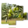 paintings of modern olive trees - version: 5 pannelli 104x90cm